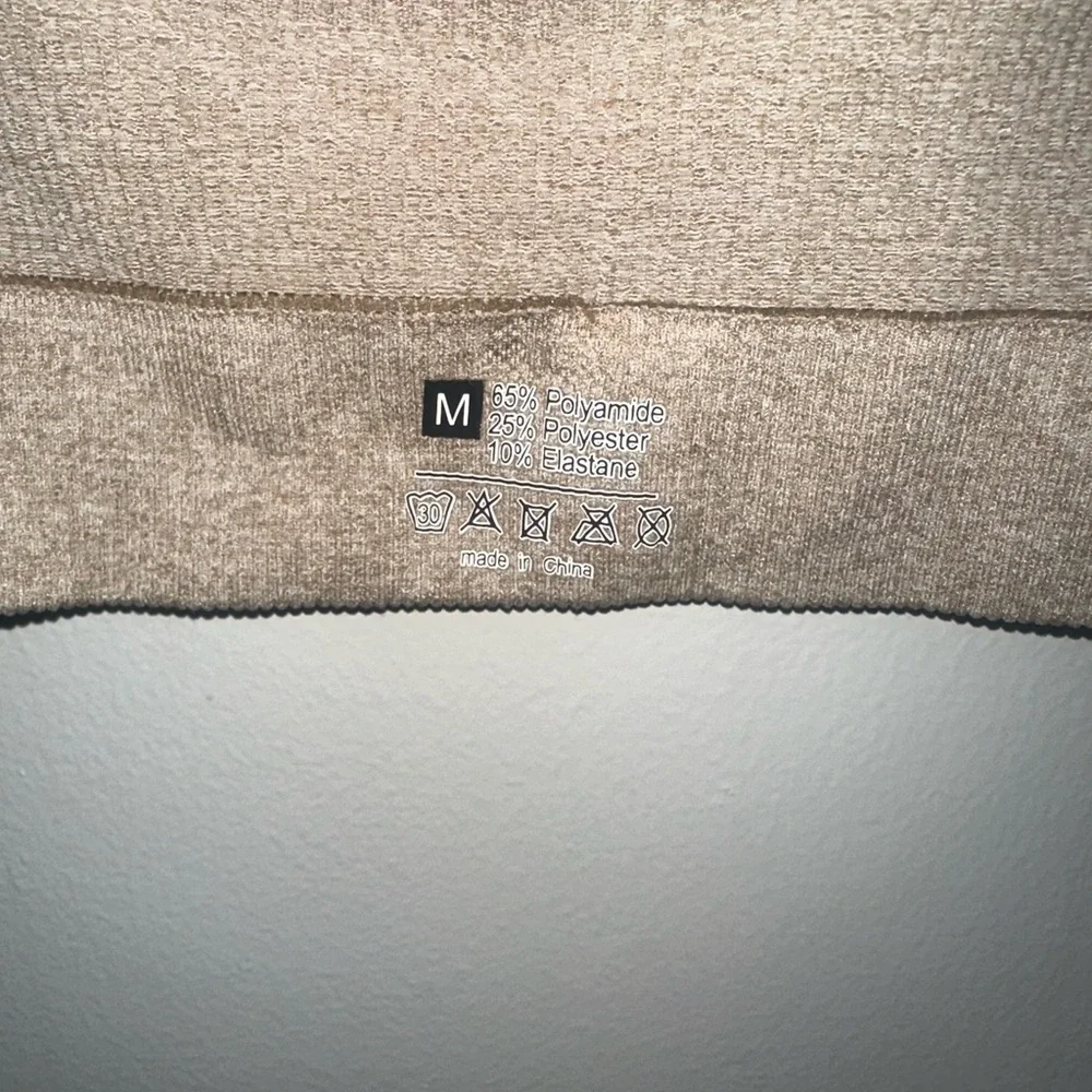 SHEIN Maternity Ribbed Workout Set | Women’s Medium | Taupe/Gray - Picture 4 of 6